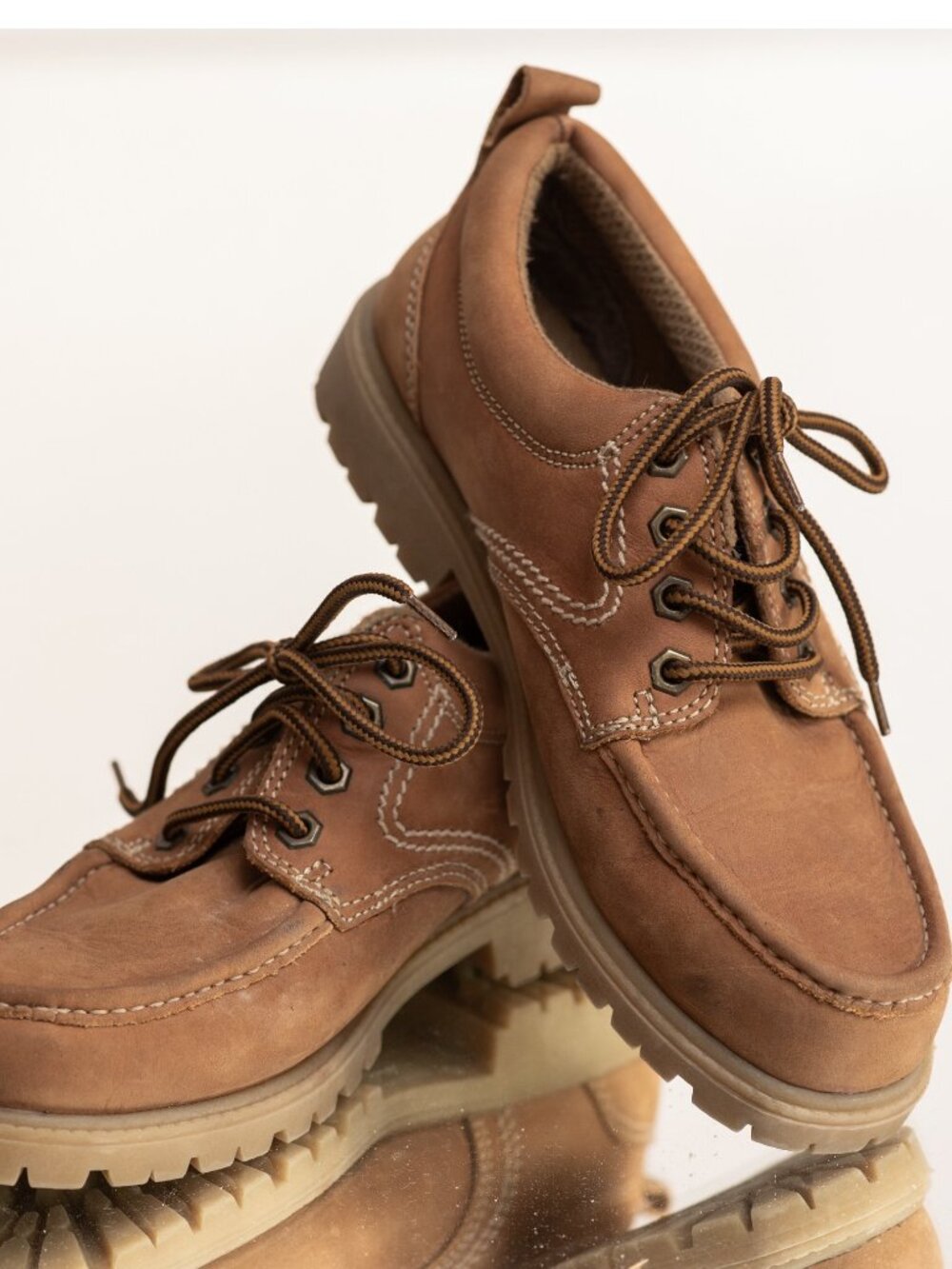 Vintage 90s Y2K Candie's Oxfords Shoes Tan Leather Indie Academia 8 Rory Gilmore